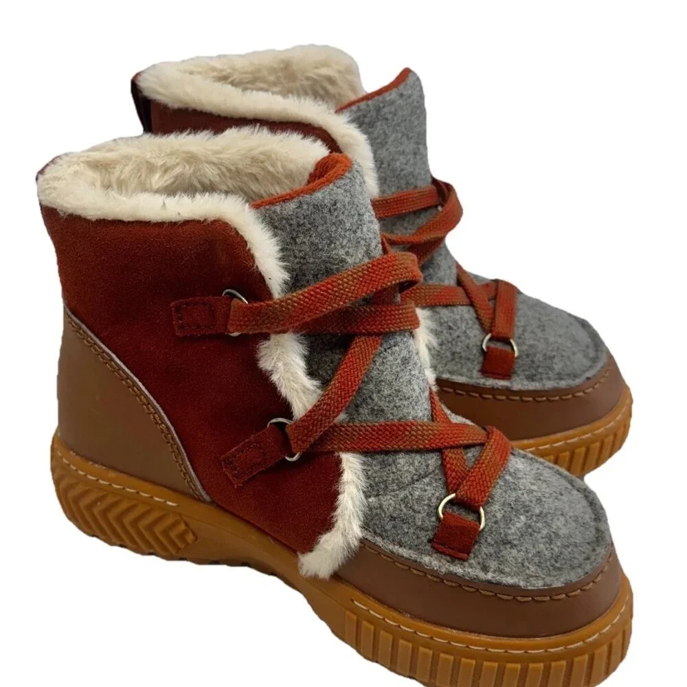 Sorel ONA AVE Alpine WP Fleece Lined Waterproof Leather Boots US SIZE 5 - Picture 1 of 10